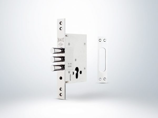 Kale Plus Çelik Kapı Emniyet Kilidi - KROM (GN Sarı Silindirli) - 60mm