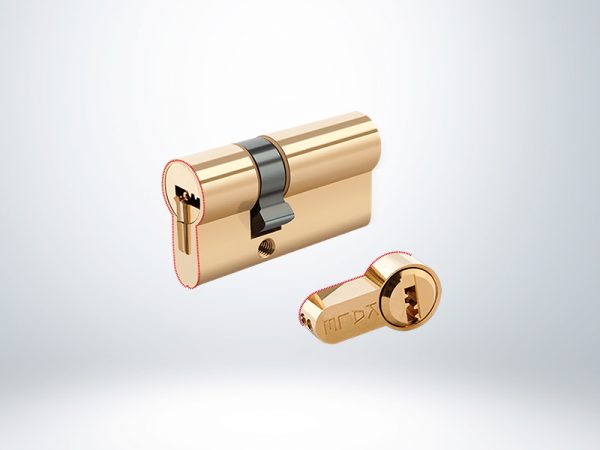 Kale Tuzaklı Sistem Silindir Çelik Pimli Blisterli - Sarı - 68mm